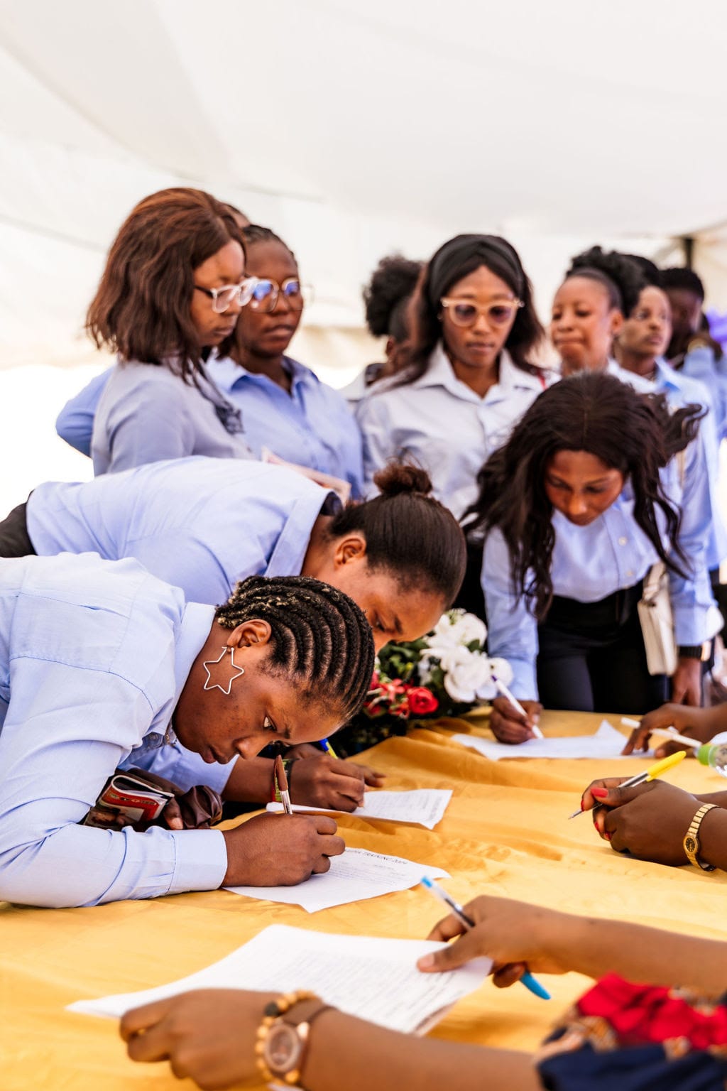 Youth register at Vision Africa's Media Institute 2024