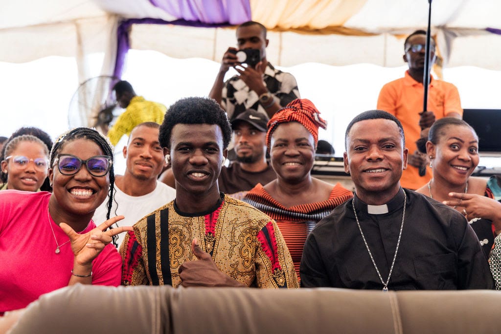 Students smiling at camera at Vision Africa's Media Institute